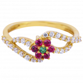 Stunning Gleaming Floral Gold Rings