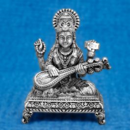Sacred Goddess Saraswati Silver Idols