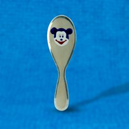 Fancy Enamal Mickey Mouse Silver Baby Bath Brush