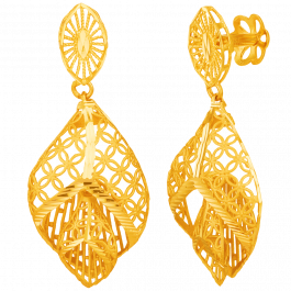 Cute Dancing Dangler Gold Earrings