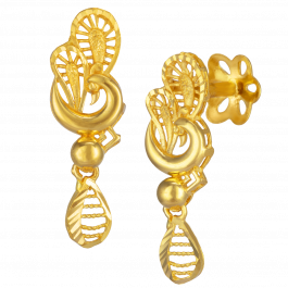 Stunning Peacock Stylus Gold Earrings