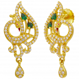 Awesome Mayuri Peacock Gold Earrings