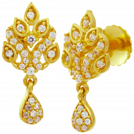 Enchanting Blooming FLoral Gold Earrings