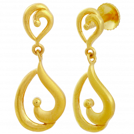 Elegant Plain Gold Earrings | 4D375061