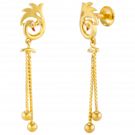 Exclusive Enamel Mayuri Peacock Gold Earrings