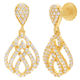 Fashionable Infinity Trendy Gold Earrings