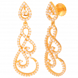 Sparkle Swirl Gold Earrings