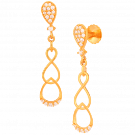 Stylish Infinity Design Gold Earrings