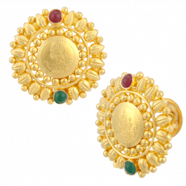 Traditional Coin Gold Earrings