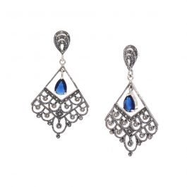 Awesome Design with Perfect Matching Stone Silver Earrings