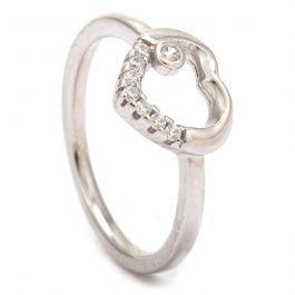 Heartine Design with Stunning Stoned Silver Ring