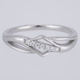 Stunning Cross Stones Silver Ring