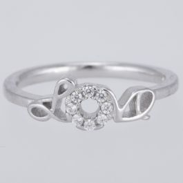 Cute Love Symbol Silver Ring