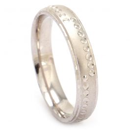 Matte Finish with Rich Engraving Silver Ring