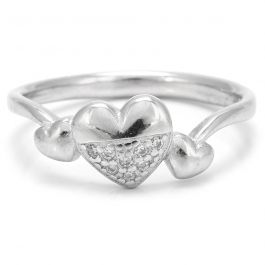 Awesome Heartine Design Silver Ring