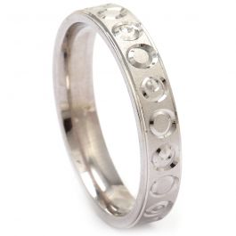 Gorgeous Glittering Designed Cut Silver Ring