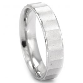 Trendy Step Design Silver Ring