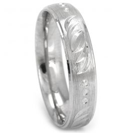 Enchanting Engraving Design Silver Ring
