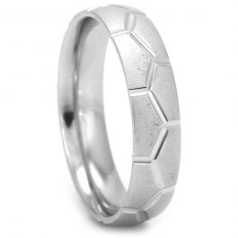 Gorgeous Geometrical Shape Cut Silver Ring