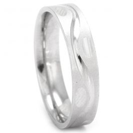 Beautiful l Wave Design with Matte Finish Silver Ring