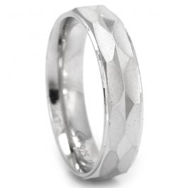 Beautiful Matte Finish Engraving Silver Ring