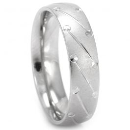  Sleek Line Designed Silver Ring