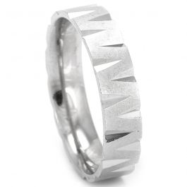 Dazzling Continues Wave Designed Silver Ring
