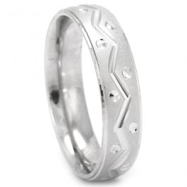 Gorgeous Continues Ridges Design Silver Ring