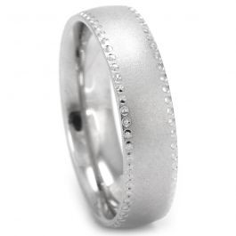 Matte Finish with Enchanting Engraved Silver Ring