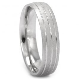 fantastic  Sleek Line with Matte Finish Silver Ring