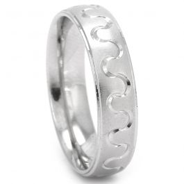 Admirable Wave Design Silver Ring