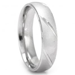Gorgeous Matte Finish with Sleek Design Silver Ring
