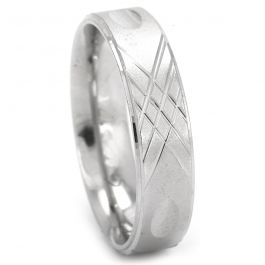 Marvellous X Design Engraving Silver Ring