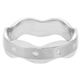 Stunning Dot Layer Band Silver Ring