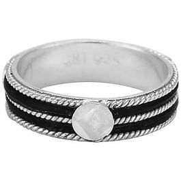 Broad Design Band Silver Rings