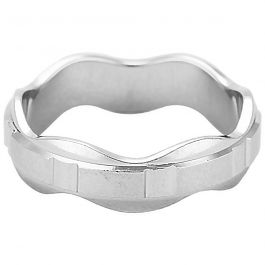 Fashionable Hammered Band Silver Rings