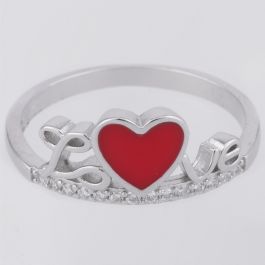Color Changing Heart Shape Silver Ring 508B869604