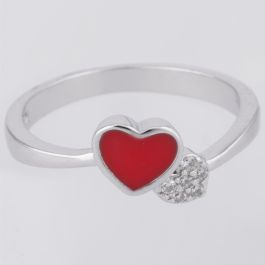 Color Changing Heart Shape Silver Ring 508B871174