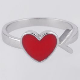Color Changing Heart Shape Silver Ring 508B871441