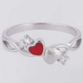 Color Changing Heart Shape Silver Ring 508B872531