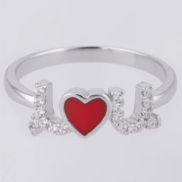 Color Changing Heart Shape Silver Ring 508B874170