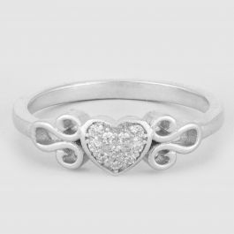 Trendy Stylish Heartin Silver Rings
