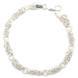Fashionable O Design Chain Silver Bracelets