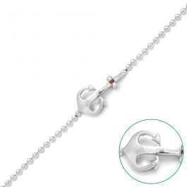 Stylish Anchor Design Silver Bracelet