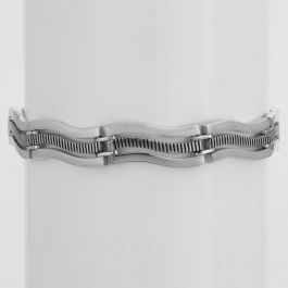 Pleasant Triple Bar Link Silver Bracelets