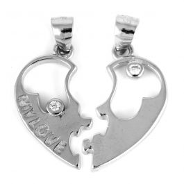 Couple Design My Love Silver Pendant