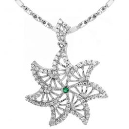 Sparkling Star Design Silver Pendant