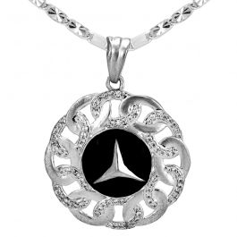 Beautiful Benz Design Silver Pendant