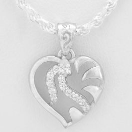 Fancy Romantic Heartin Silver Pendants