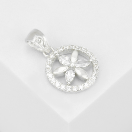 Pretty Lovely Single Floral Silver Pendants